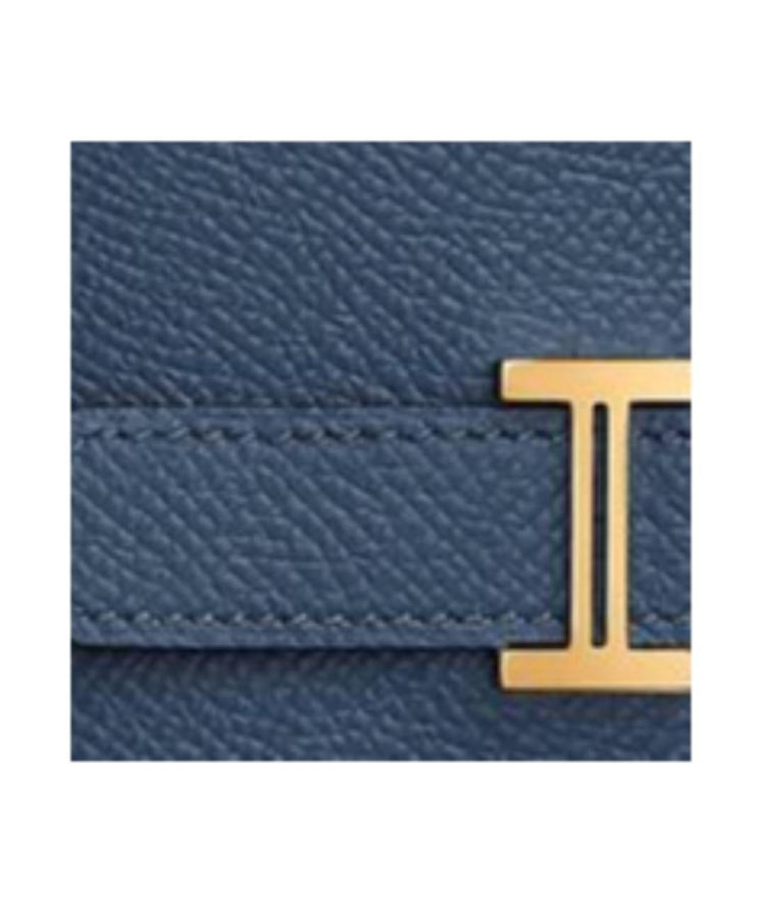 HERMES Синий кожаный кошелек, фото 3