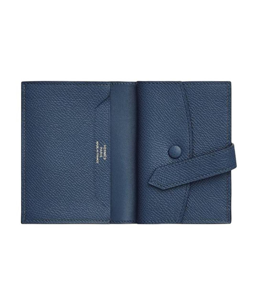 HERMES Синий кожаный кошелек, фото 2