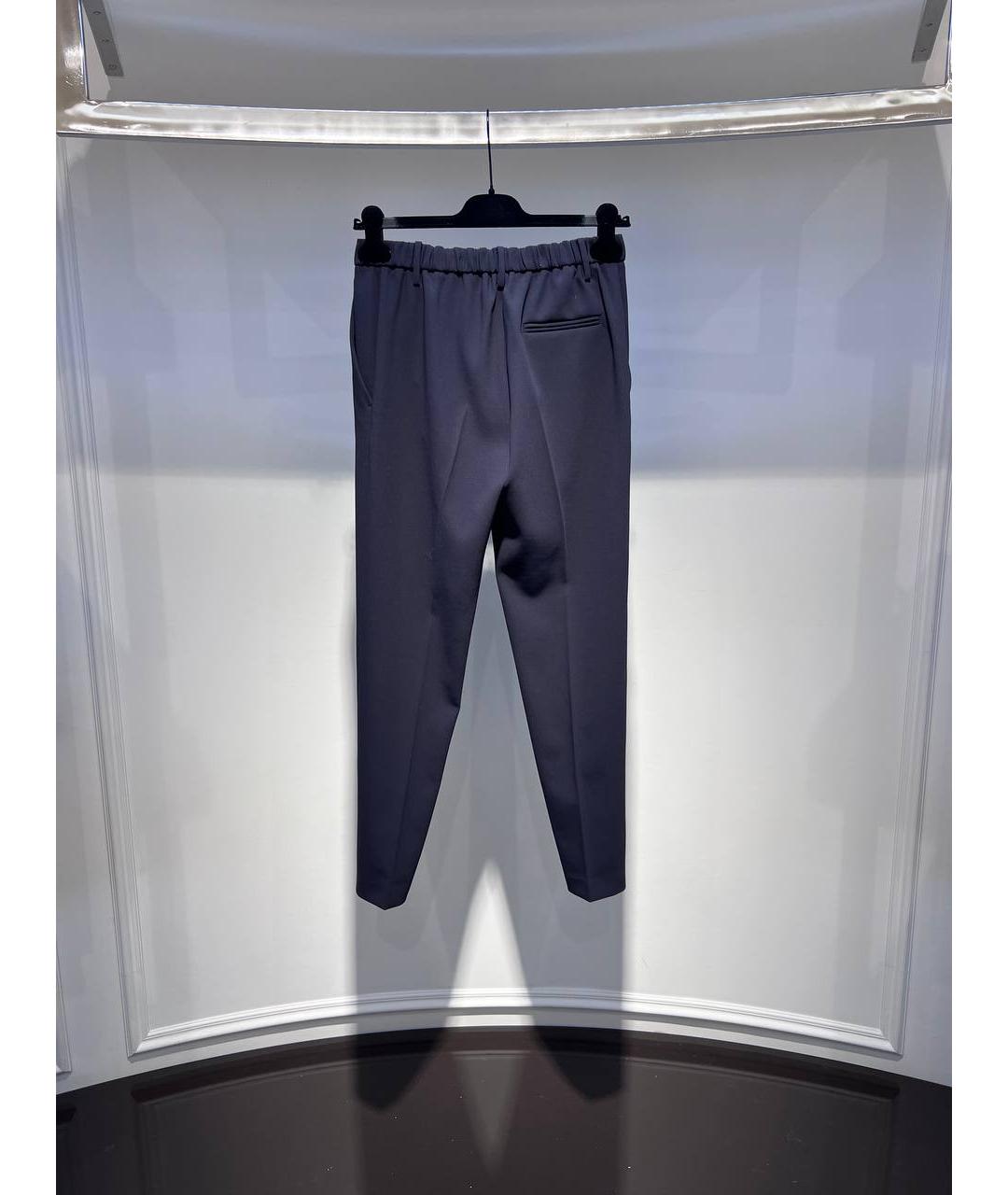 NO. 21 Синие шерстяные прямые брюки, фото 4