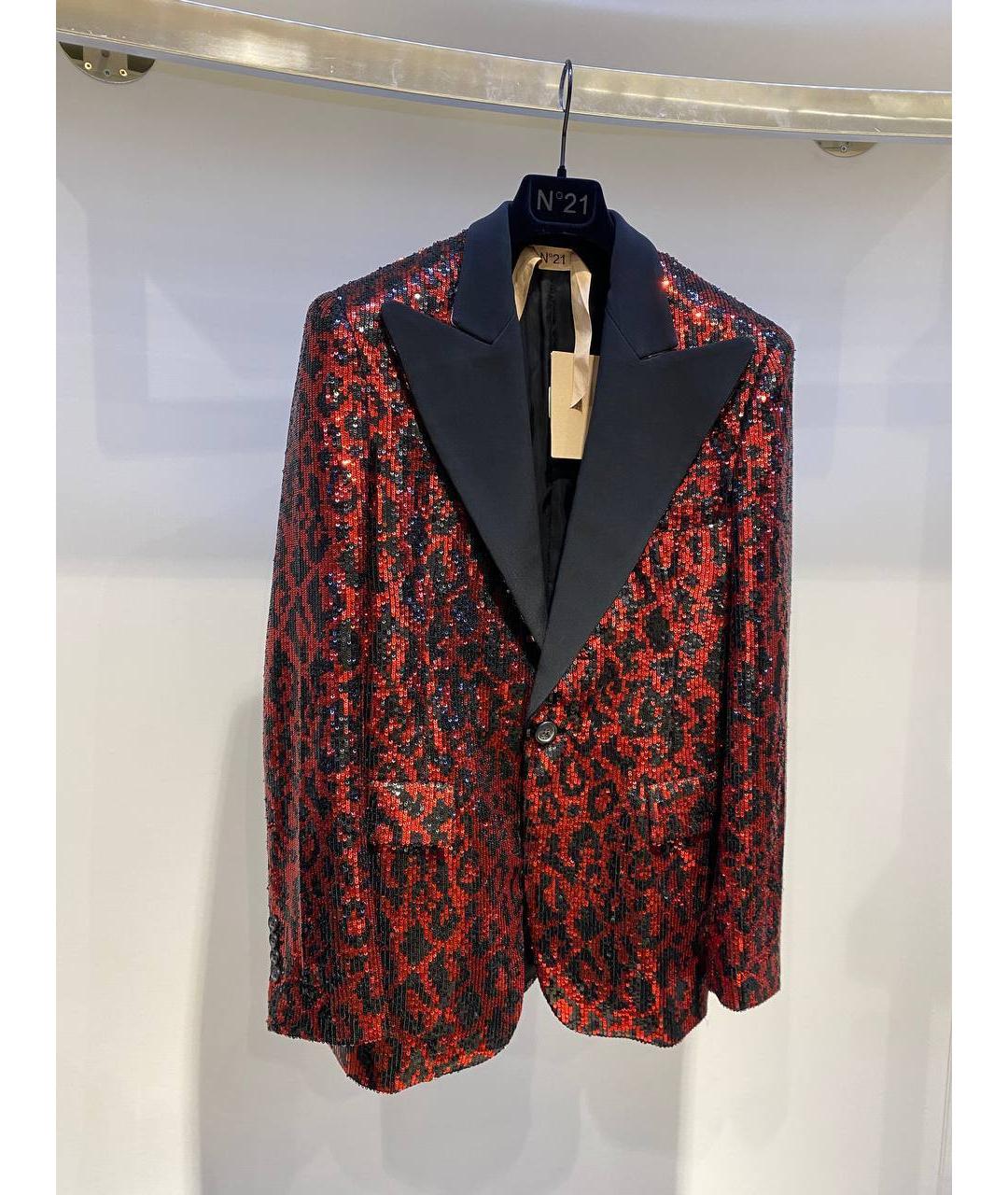 NO. 21 Красный полиамидовый жакет/пиджак, фото 2