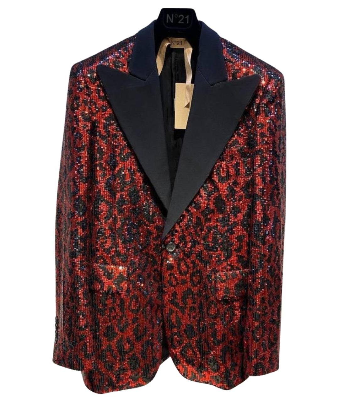 NO. 21 Красный полиамидовый жакет/пиджак, фото 1