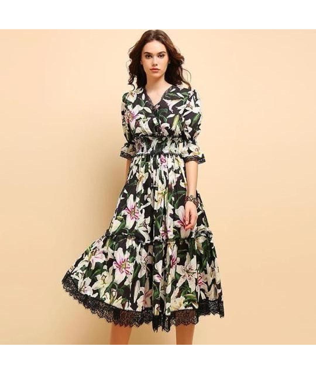 DOLCE&GABBANA Черное вечернее платье, фото 4