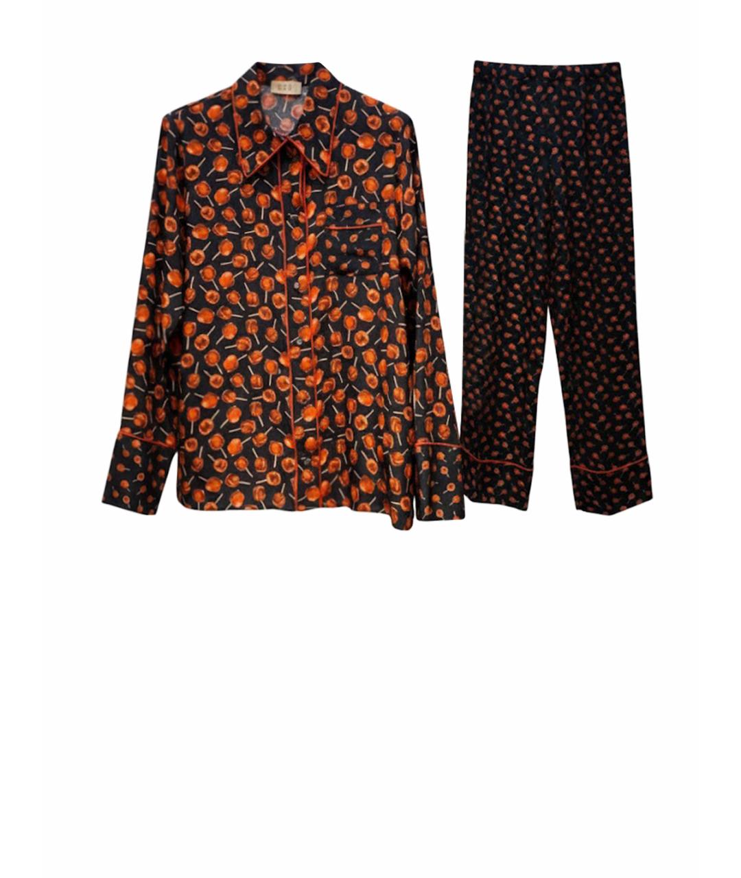 NO. 21 Мульти шелковая пижама, фото 1