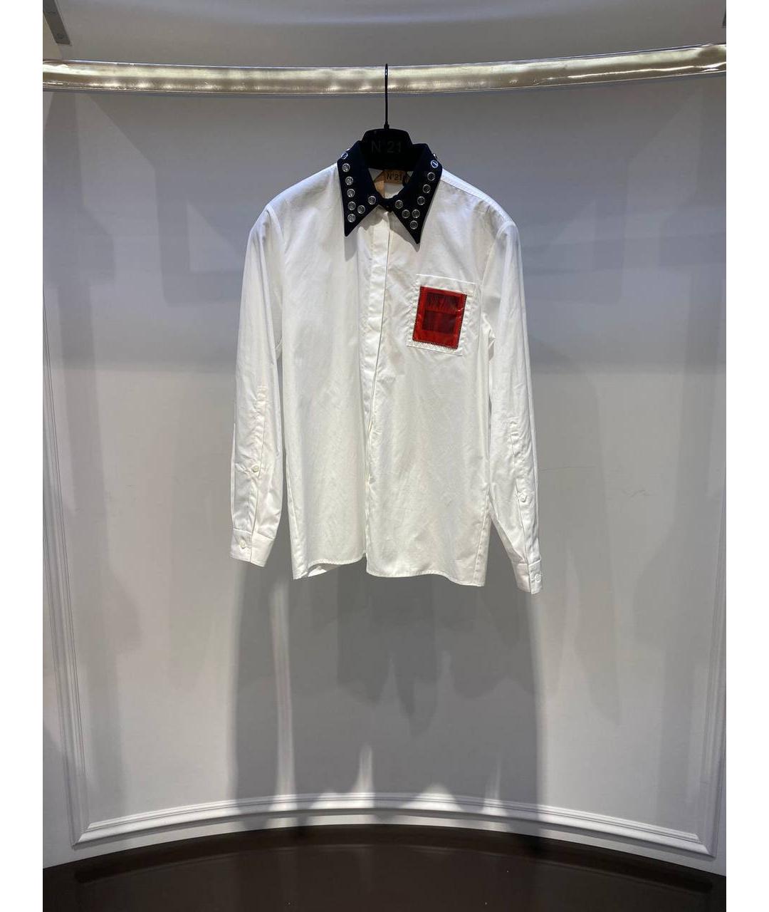 NO. 21 Белая хлопковая рубашка, фото 4