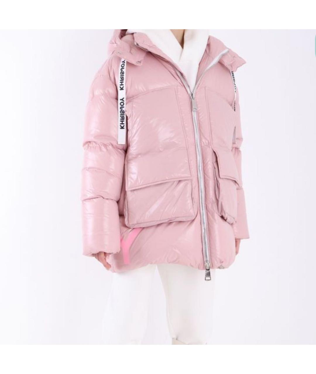 KHRISJOY Розовый полиэстеровый пуховик, фото 2