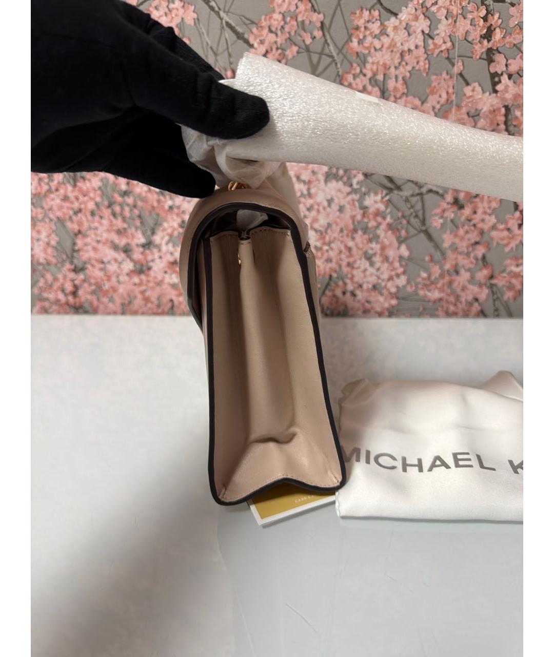 MICHAEL KORS Розовая кожаная сумка через плечо, фото 2