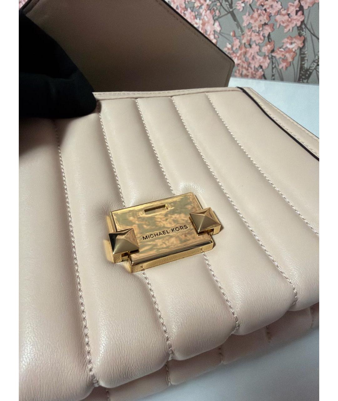 MICHAEL KORS Розовая кожаная сумка через плечо, фото 8