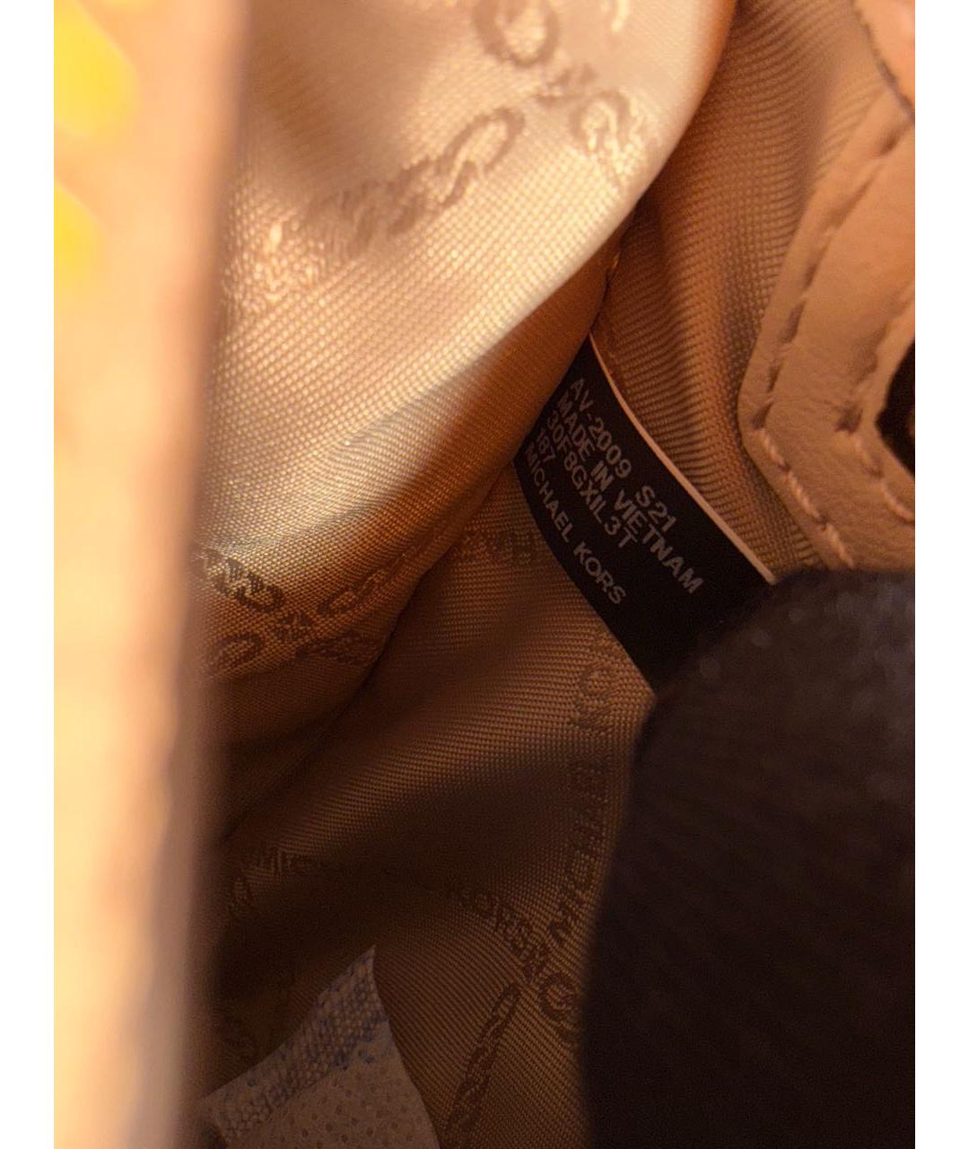 MICHAEL KORS Розовая кожаная сумка через плечо, фото 6