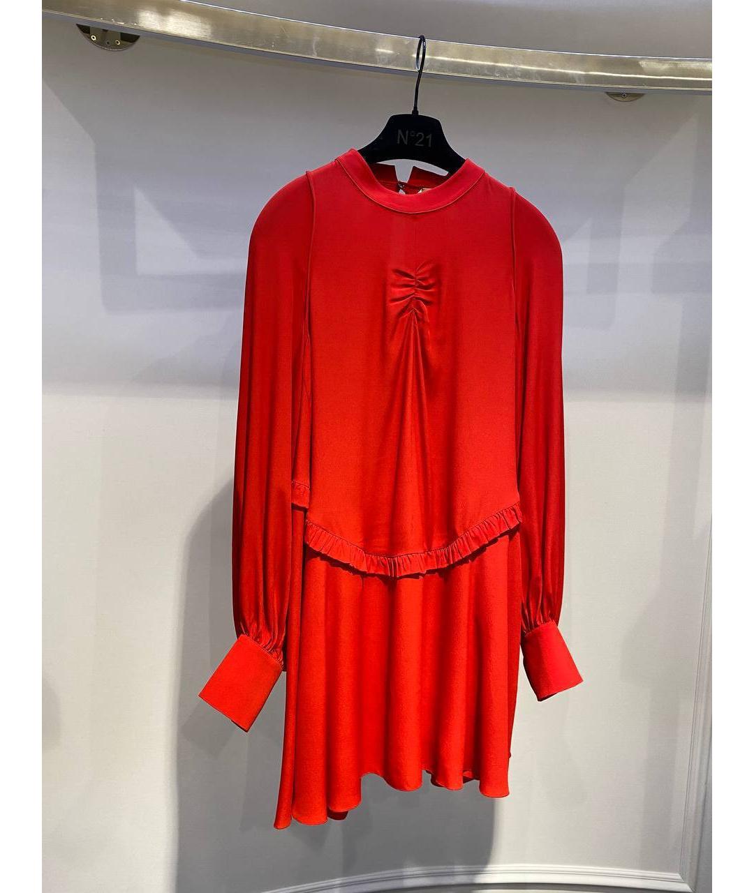 NO. 21 Красное ацетатное коктейльное платье, фото 2