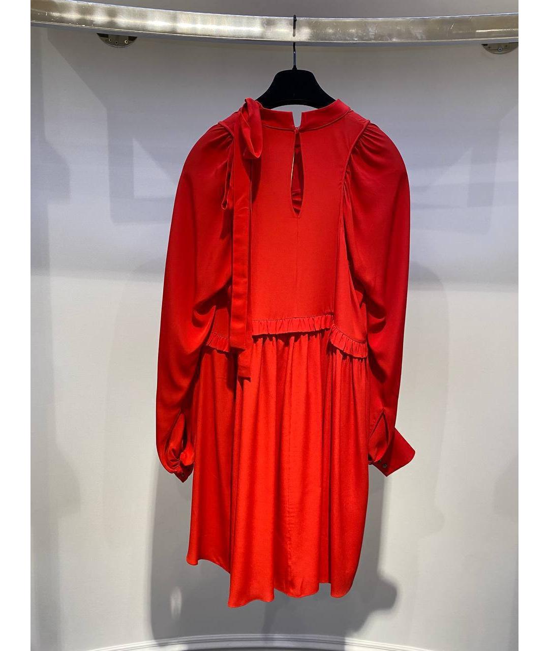 NO. 21 Красное ацетатное коктейльное платье, фото 3