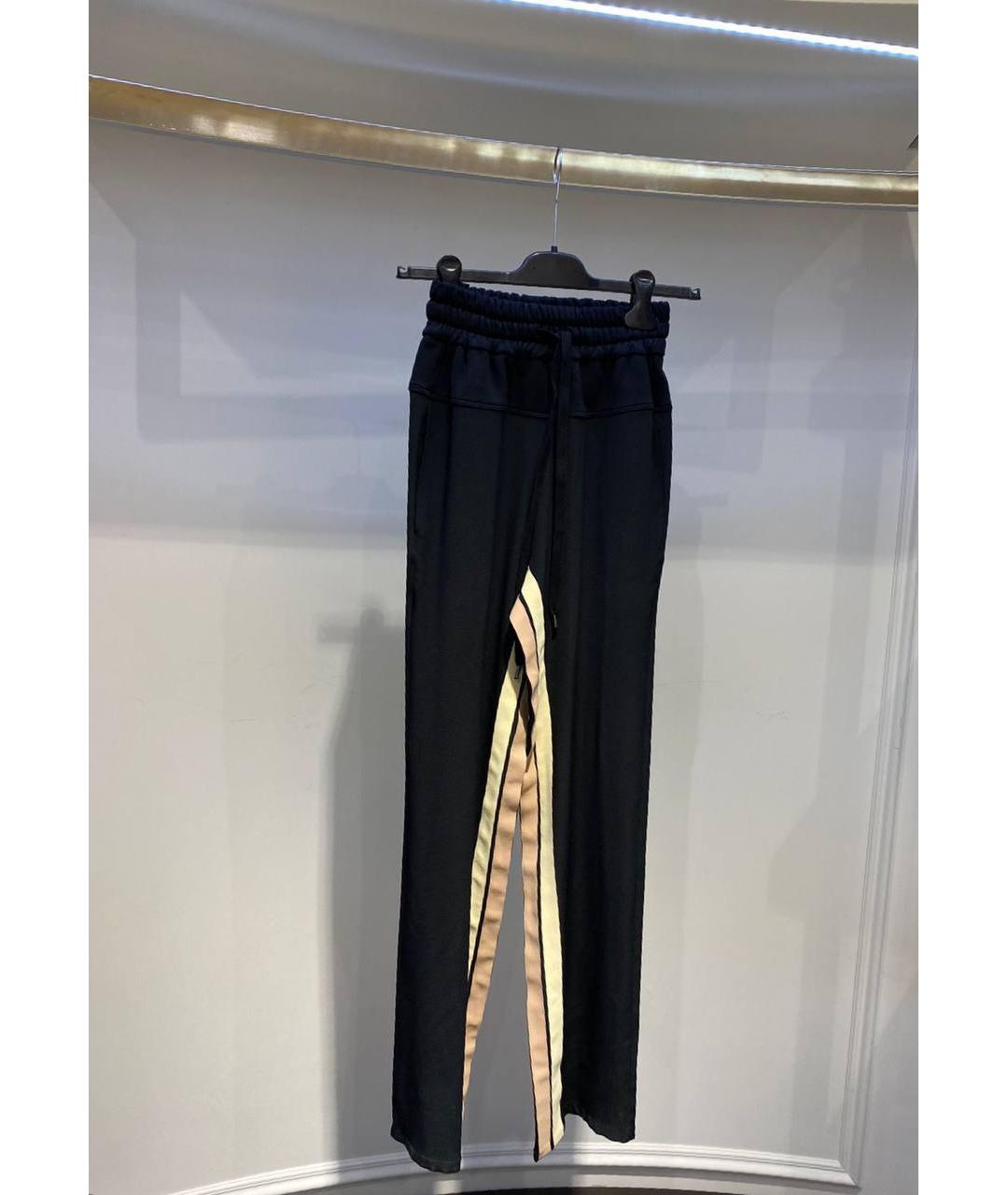 NO. 21 Черные ацетатные прямые брюки, фото 2