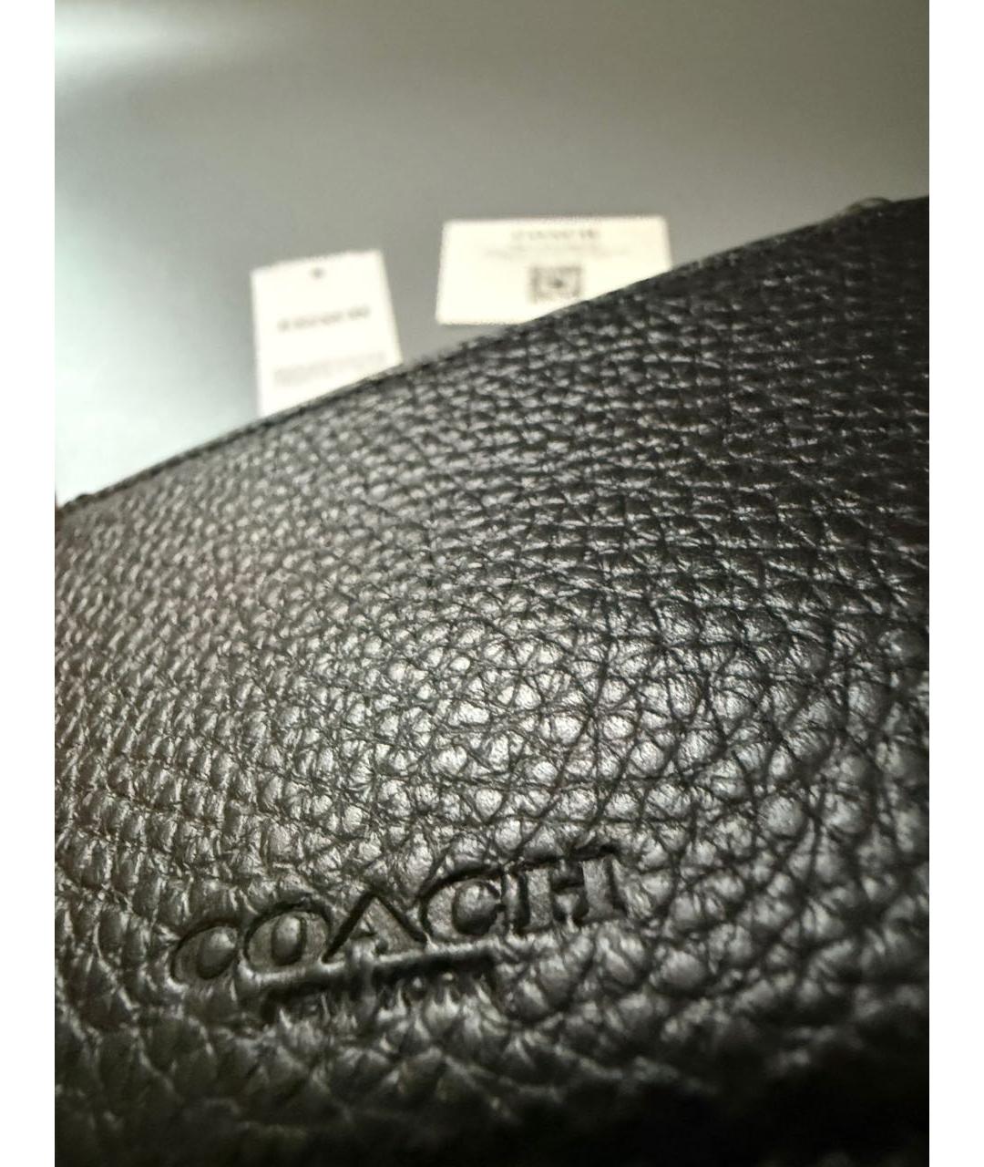 COACH Черный кожаный кардхолдер, фото 6
