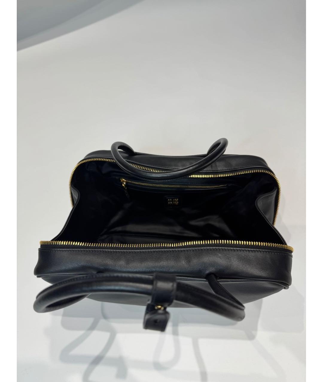 MIU MIU Черная кожаная сумка с короткими ручками, фото 4