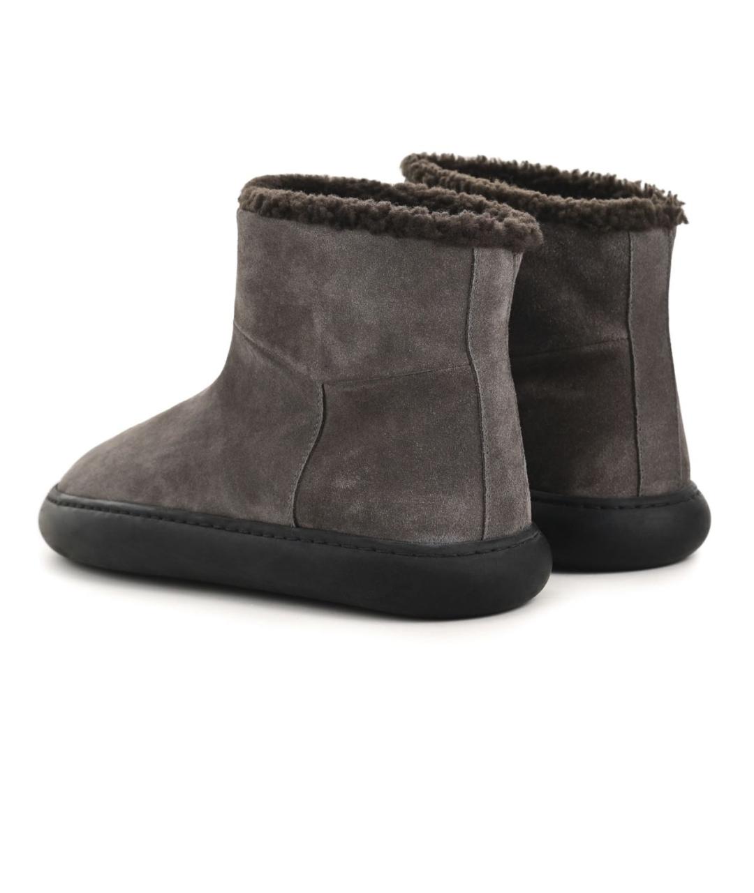 OFFICINE CREATIVE Антрацитовые замшевые ботинки, фото 3