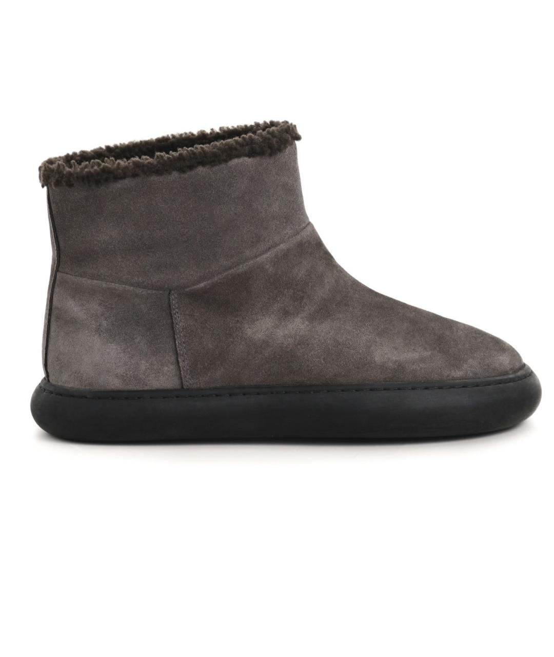 OFFICINE CREATIVE Антрацитовые замшевые ботинки, фото 6