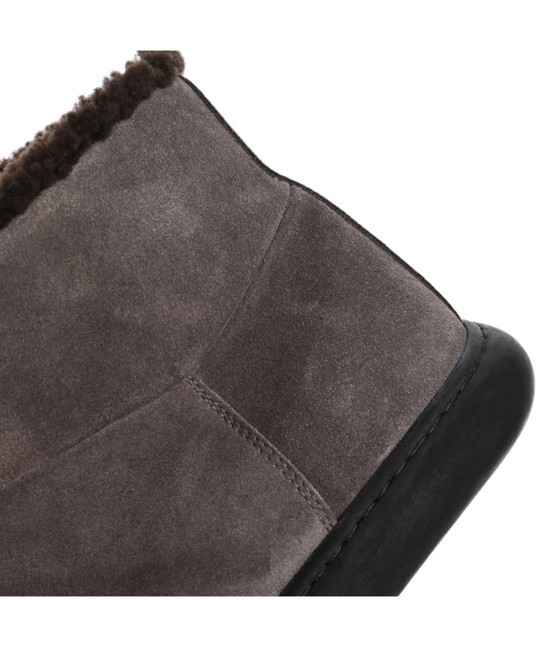 OFFICINE CREATIVE Антрацитовые замшевые ботинки, фото 5
