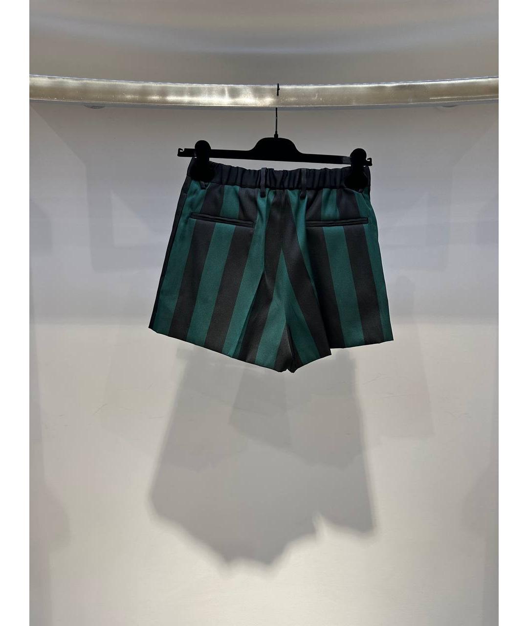 NO. 21 Зеленые полиэстеровые шорты, фото 3