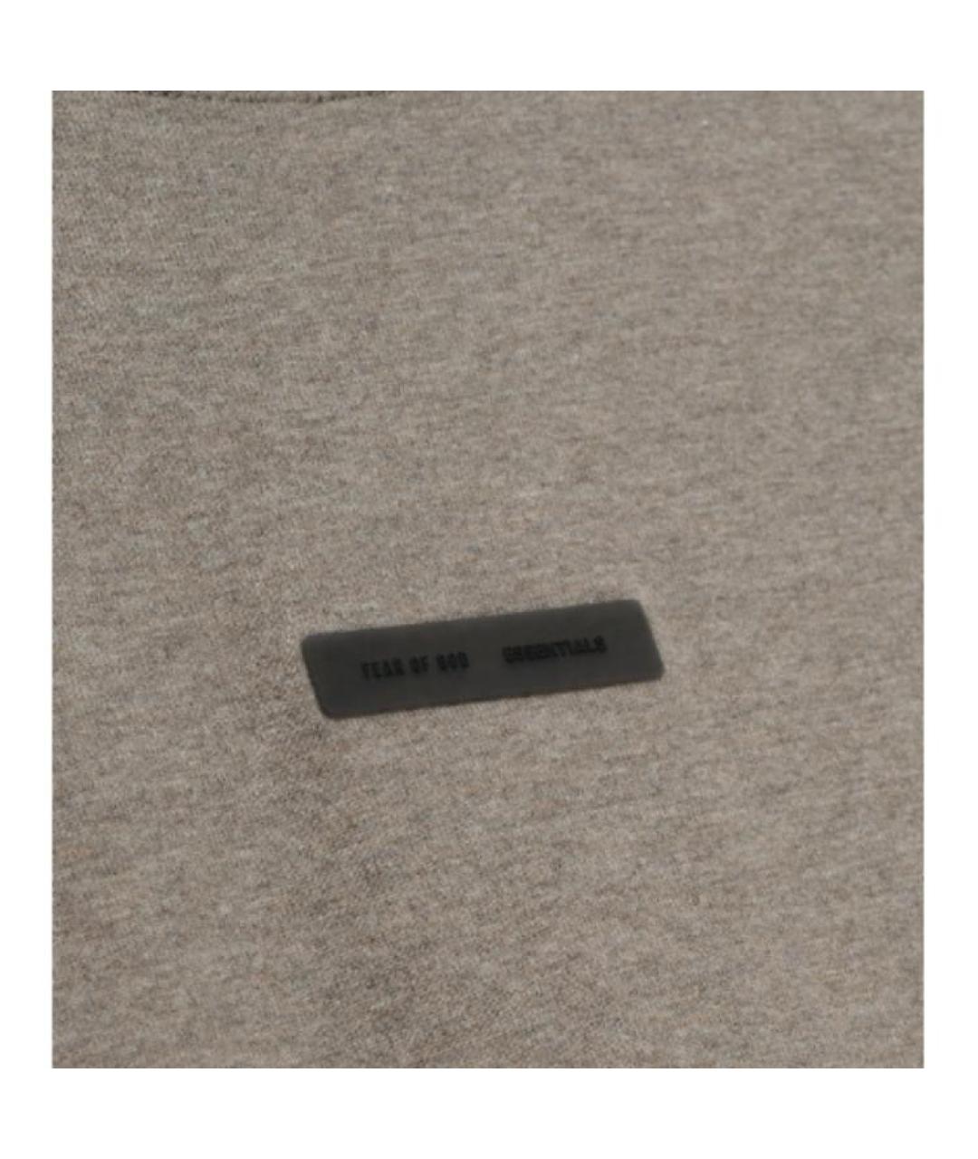 FEAR OF GOD ESSENTIALS Серая хлопковая футболка, фото 3