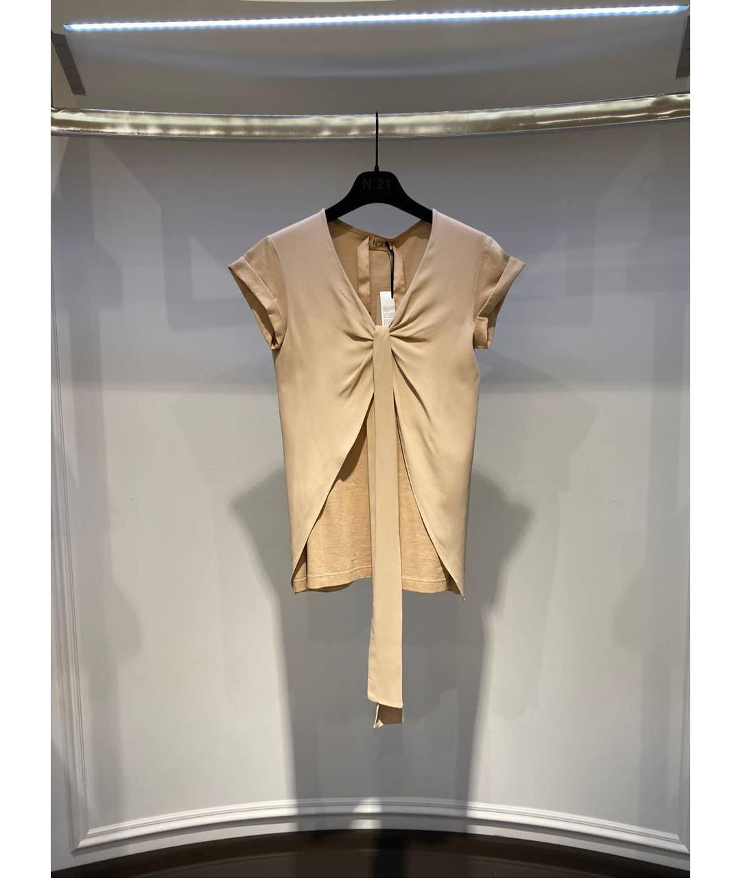 NO. 21 Бежевая футболка, фото 4