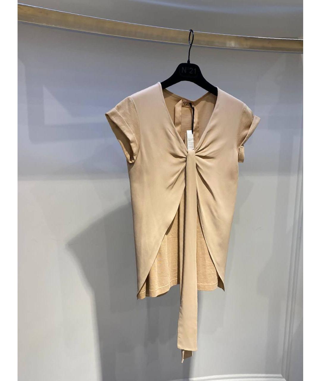 NO. 21 Бежевая футболка, фото 2