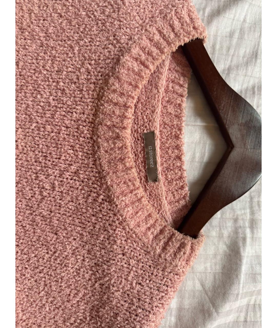 12 STOREEZ Розовый хлопковый джемпер / свитер, фото 3
