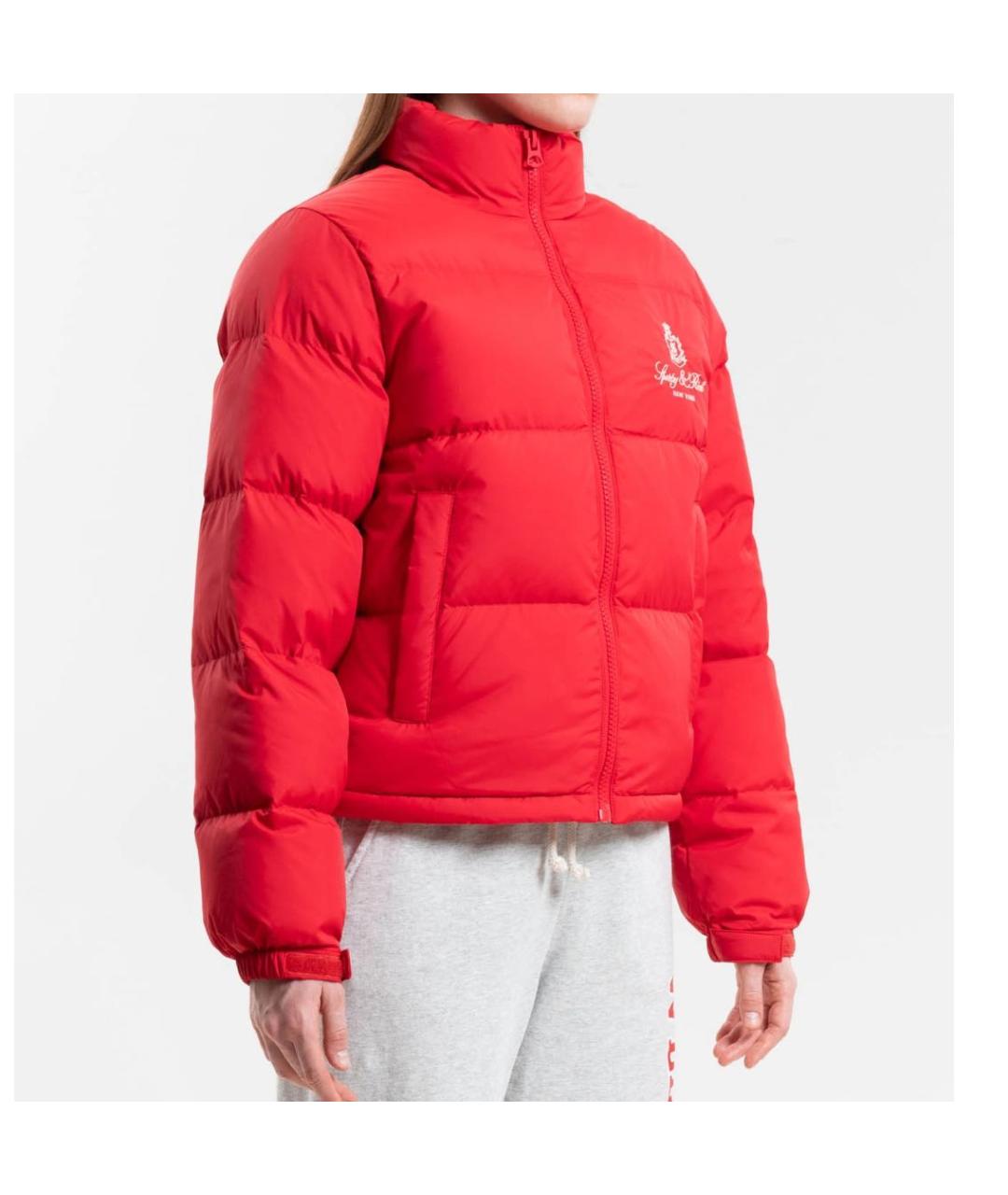 SPORTY AND RICH Красный полиэстеровый пуховик, фото 2