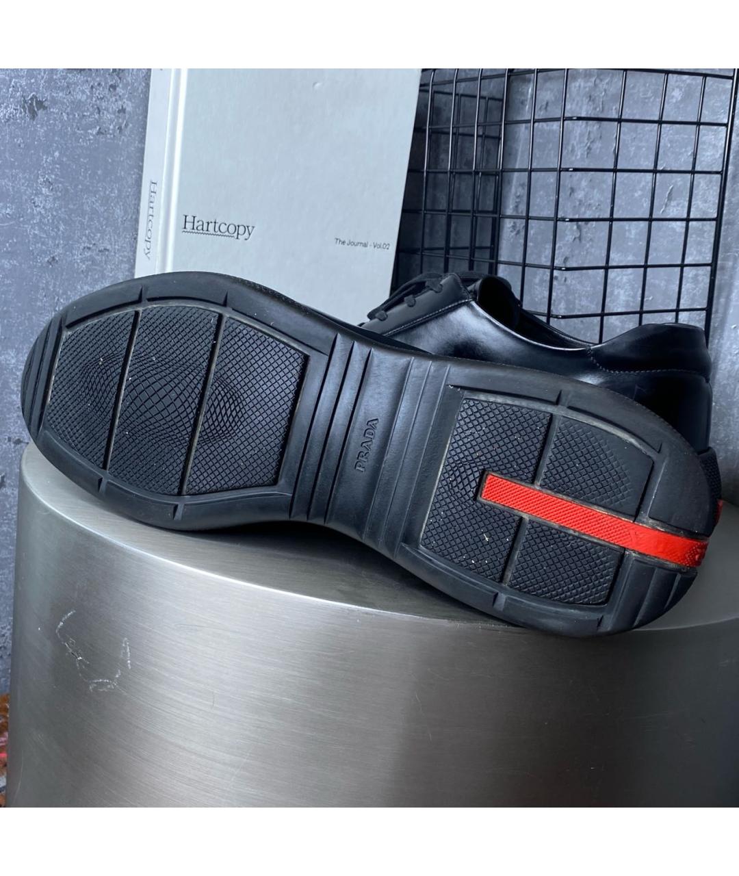 PRADA Черные кожаные туфли, фото 8