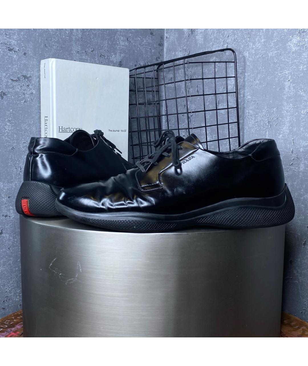 PRADA Черные кожаные туфли, фото 2