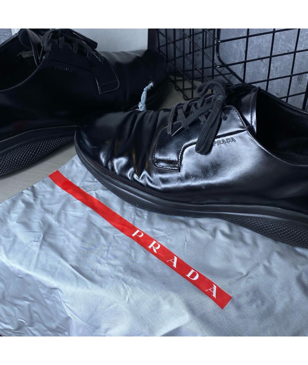 PRADA Черные кожаные туфли, фото 5
