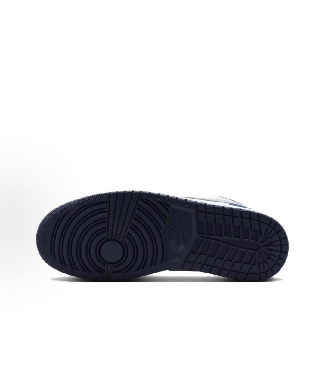 JORDAN Темно-синие кожаные низкие кроссовки / кеды, фото 6