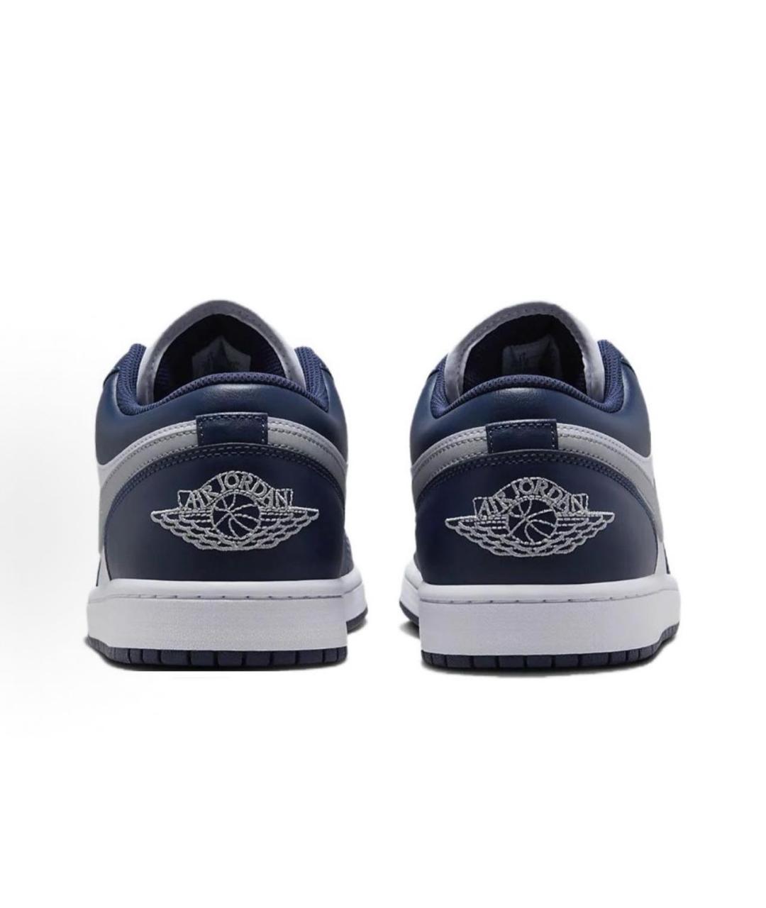 JORDAN Темно-синие кожаные низкие кроссовки / кеды, фото 5