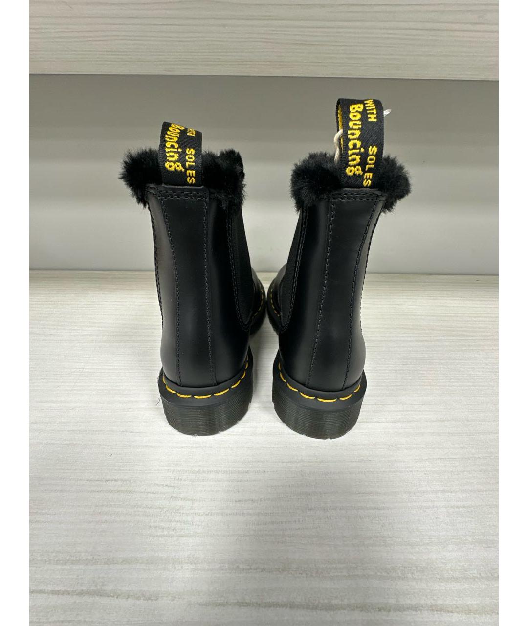 DR. MARTENS Черные кожаные ботинки, фото 4