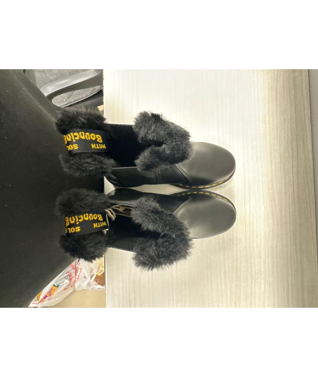 DR. MARTENS Черные кожаные ботинки, фото 3