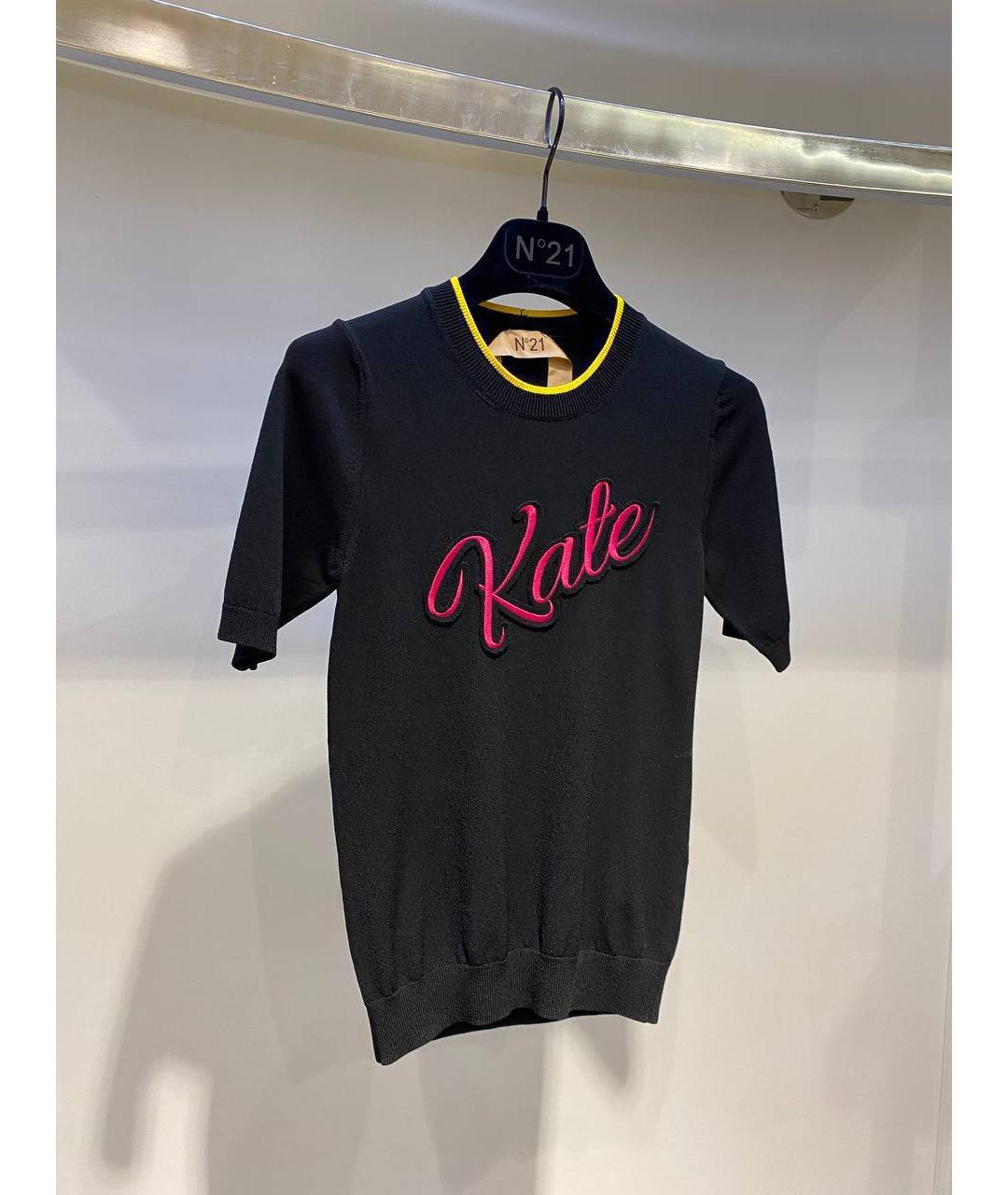 NO. 21 Черный шерстяной джемпер / свитер, фото 2
