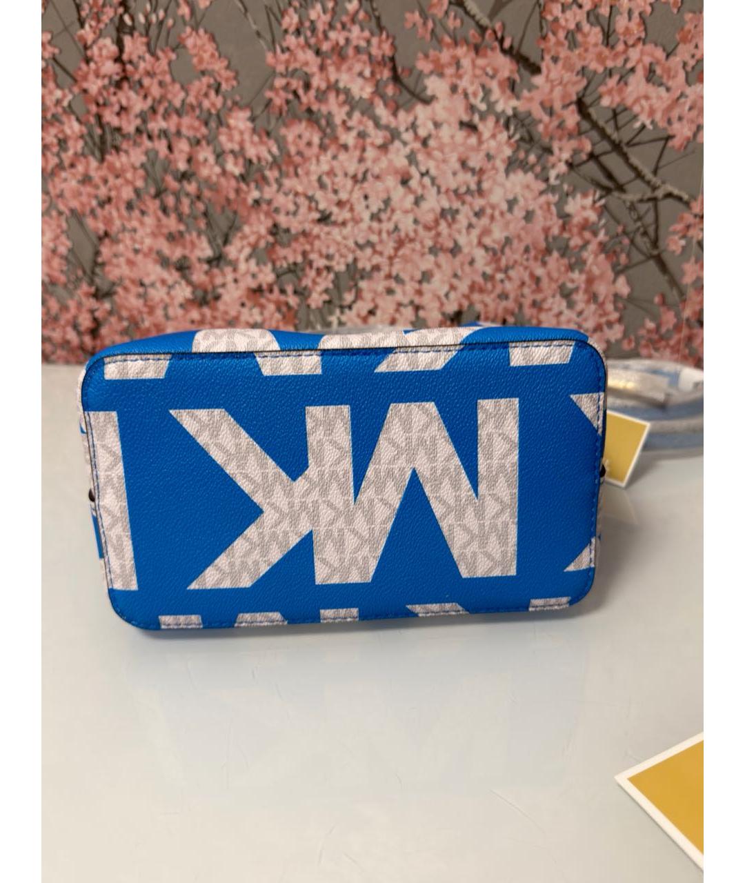 MICHAEL KORS Голубая сумка с короткими ручками из искусственной кожи, фото 2