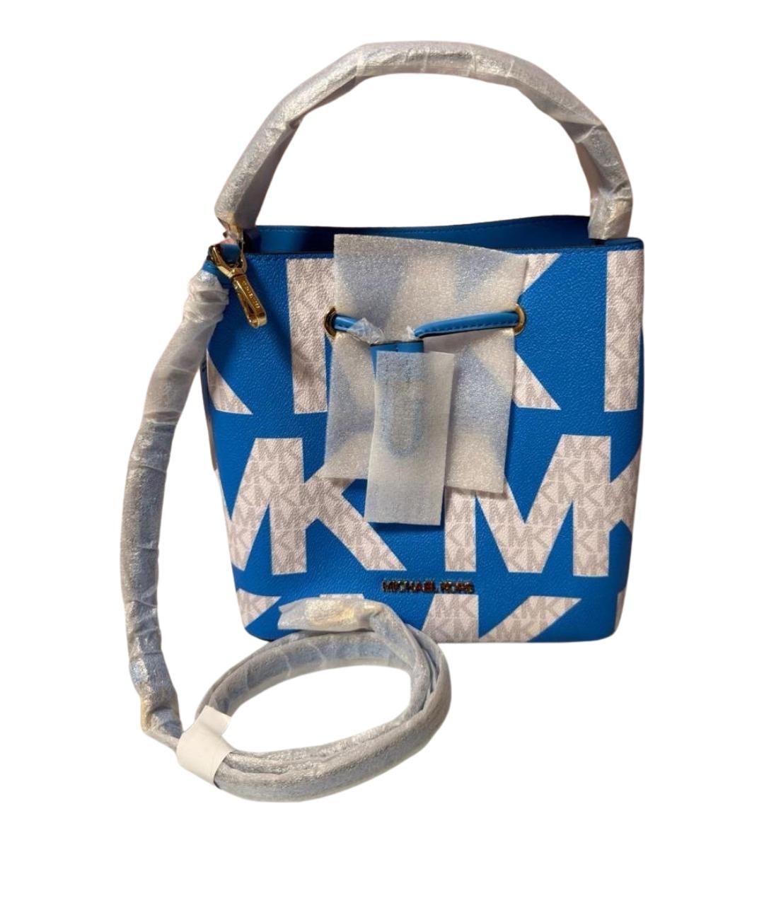 MICHAEL KORS Голубая сумка с короткими ручками из искусственной кожи, фото 1