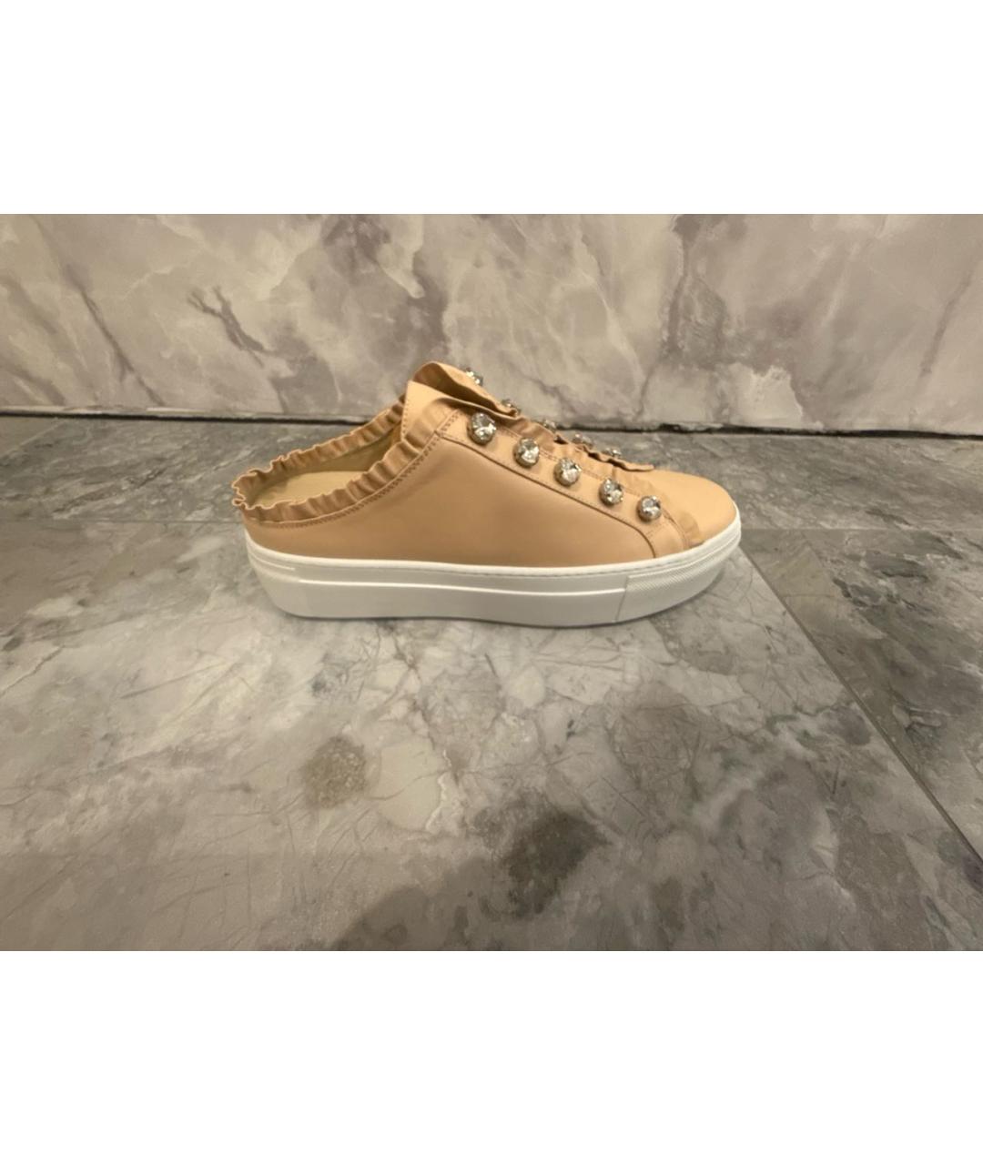 LE SILLA Коралловые кожаные сабо, фото 5