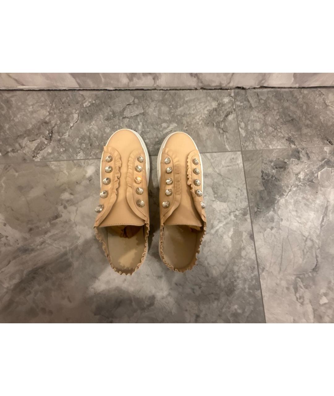 LE SILLA Коралловые кожаные сабо, фото 3