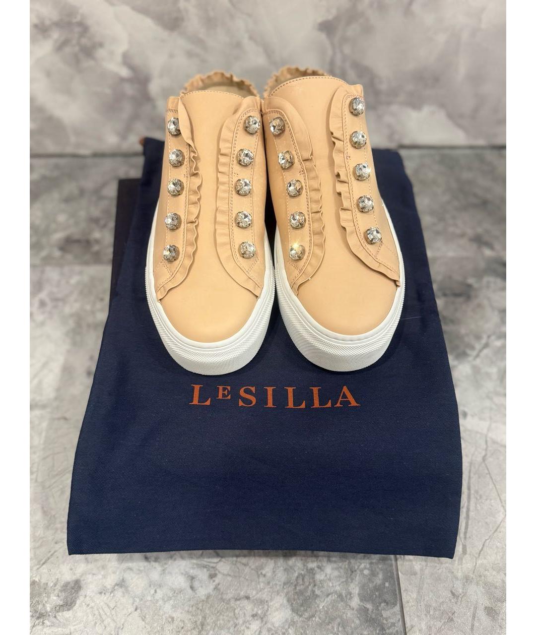 LE SILLA Коралловые кожаные сабо, фото 2