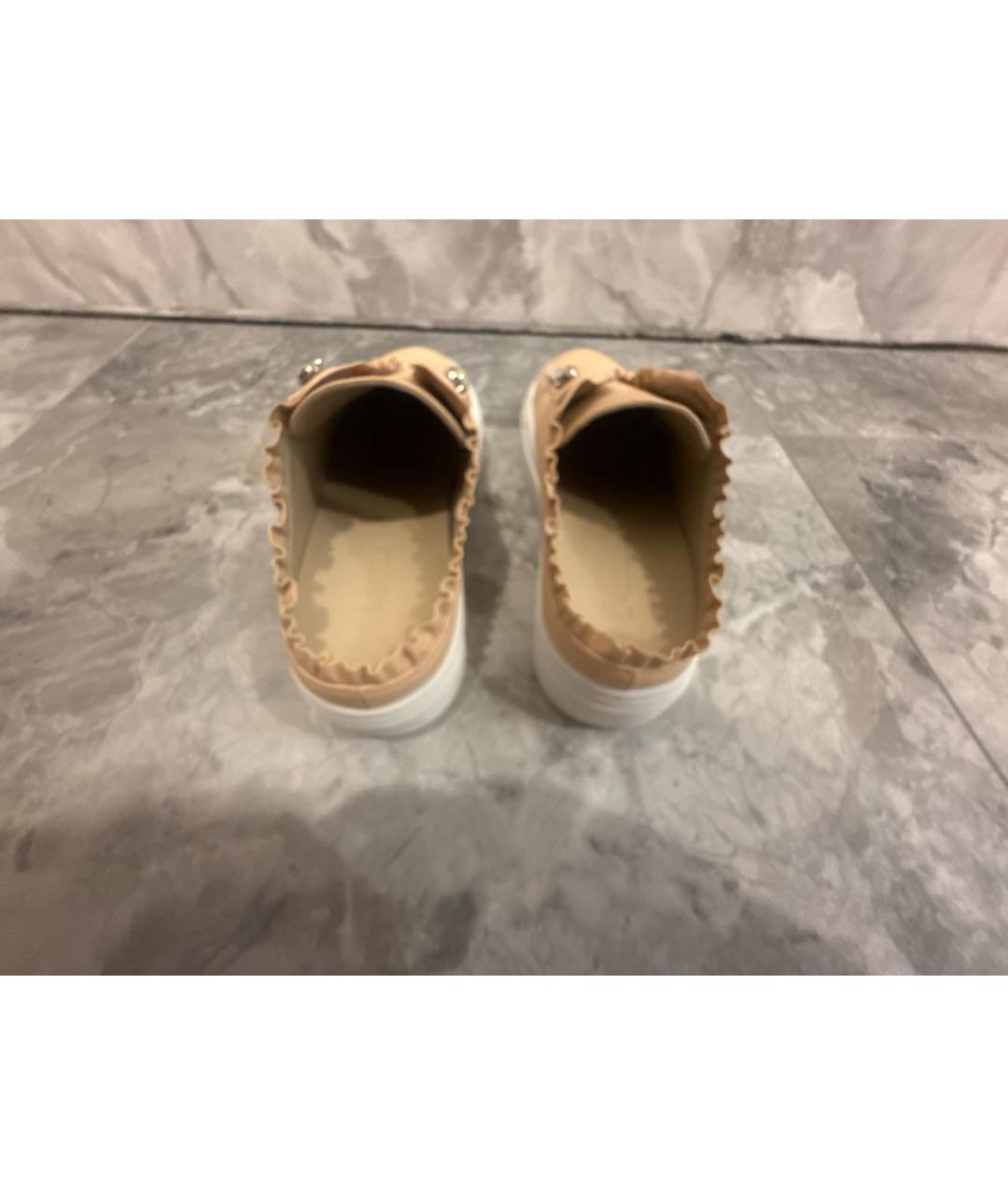 LE SILLA Коралловые кожаные сабо, фото 4