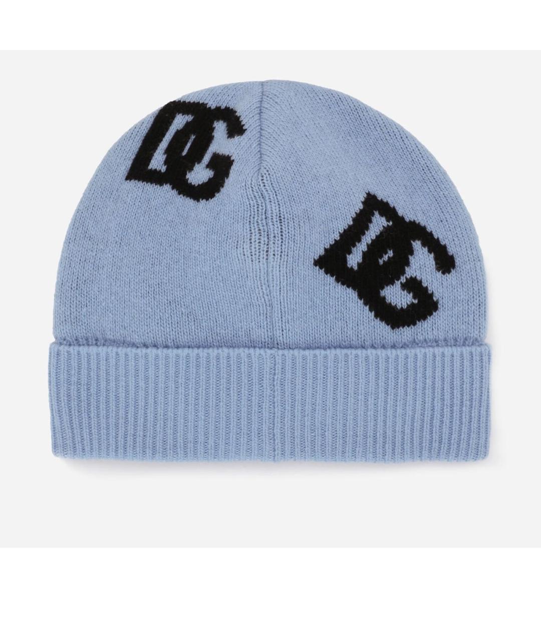 DOLCE&GABBANA Голубая шерстяная шапка, фото 2