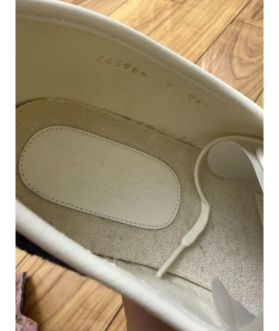 GUCCI Темно-синие текстильные низкие кроссовки / кеды, фото 5