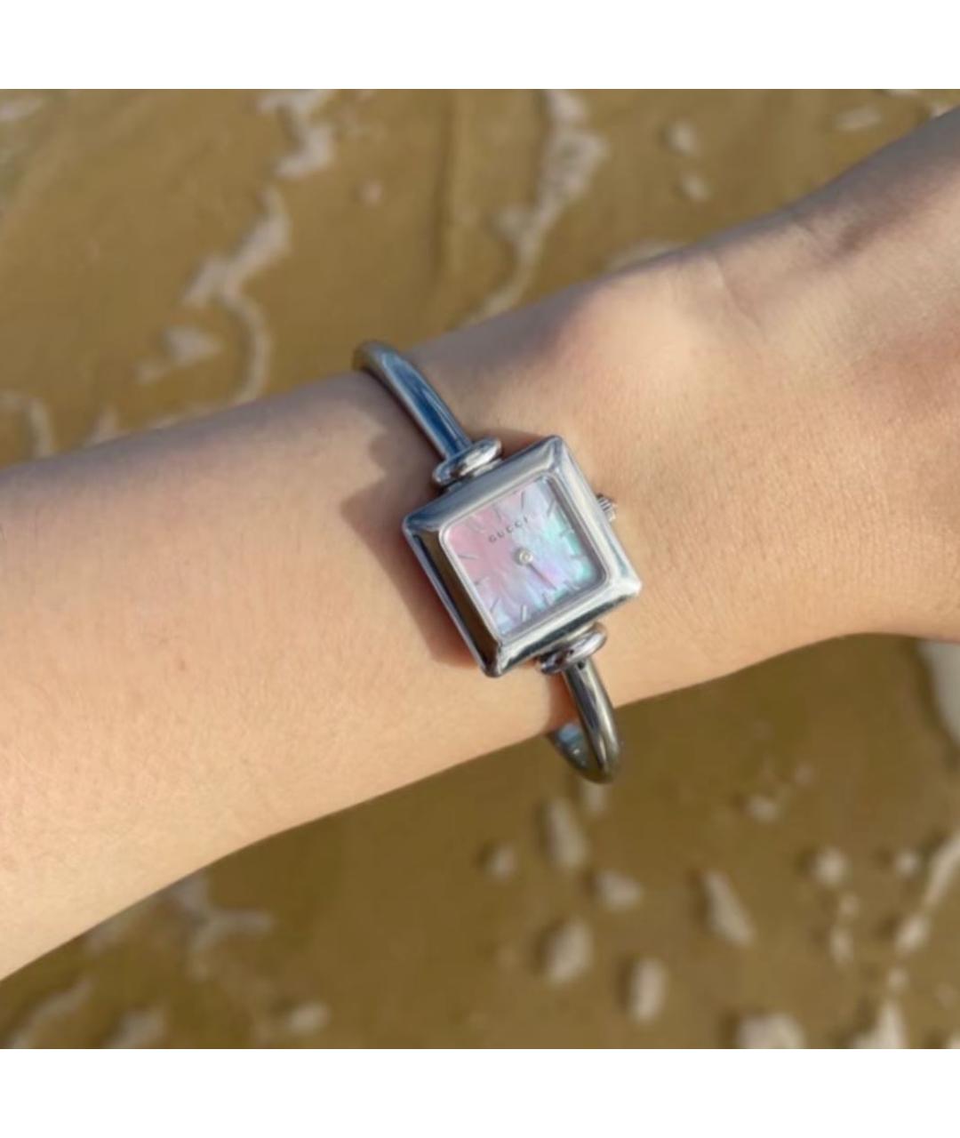 GUCCI Серебряные стальные часы, фото 6