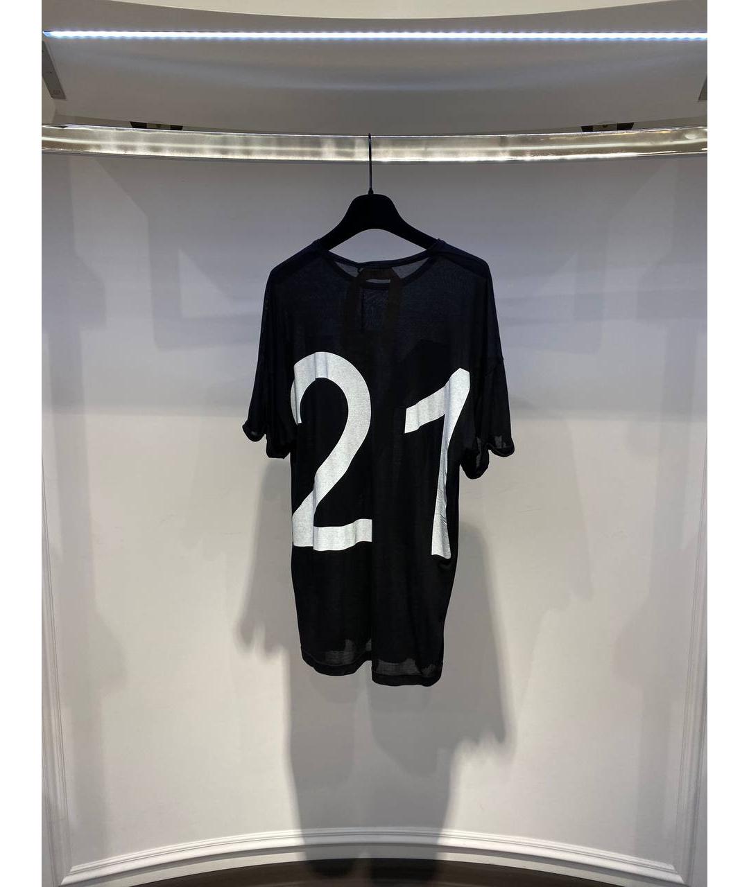 NO. 21 Черная шелковая футболка, фото 3