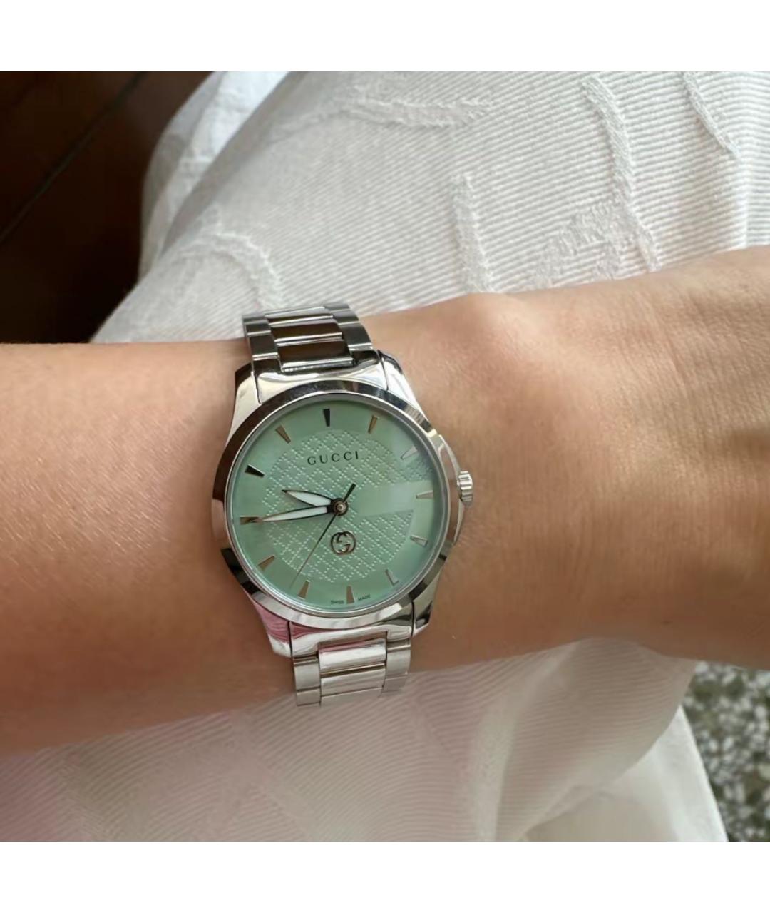 GUCCI Серебряные часы, фото 7