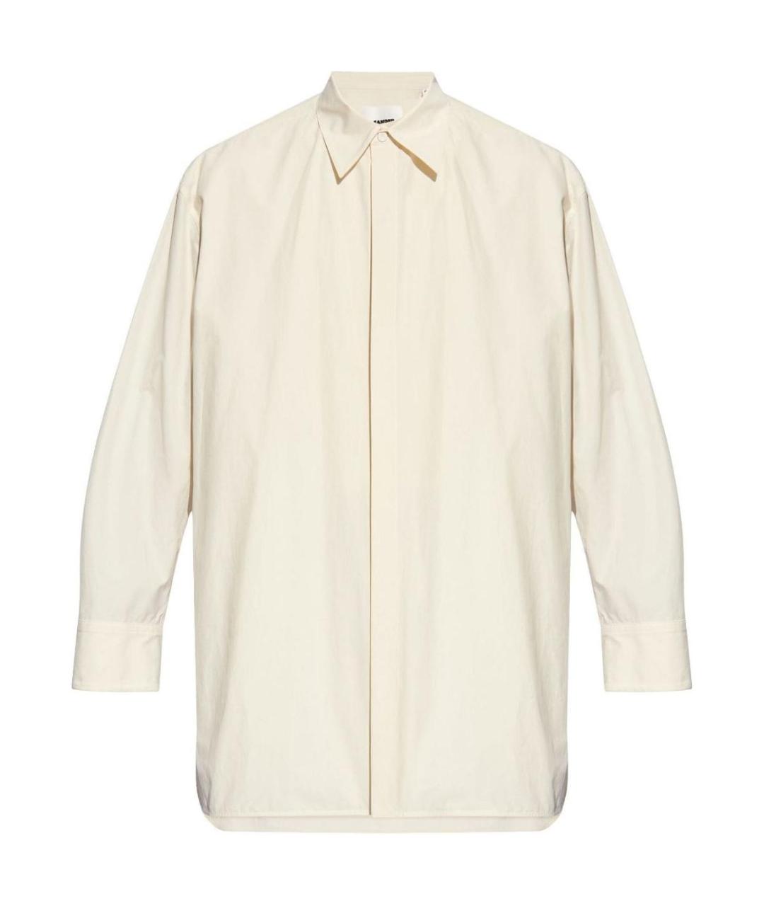 JIL SANDER Бежевая хлопковая классическая рубашка, фото 1