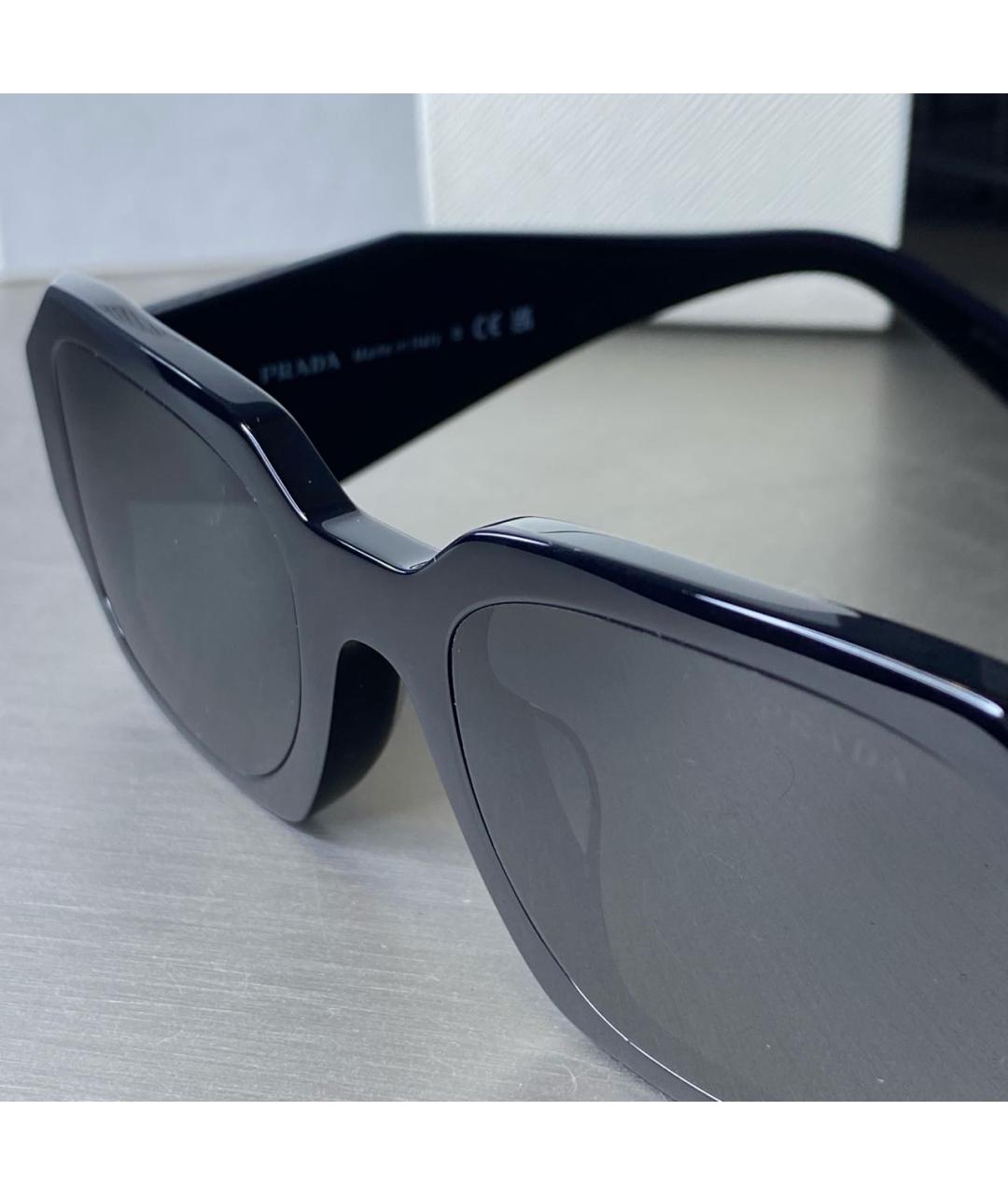 PRADA Черные пластиковые солнцезащитные очки, фото 8