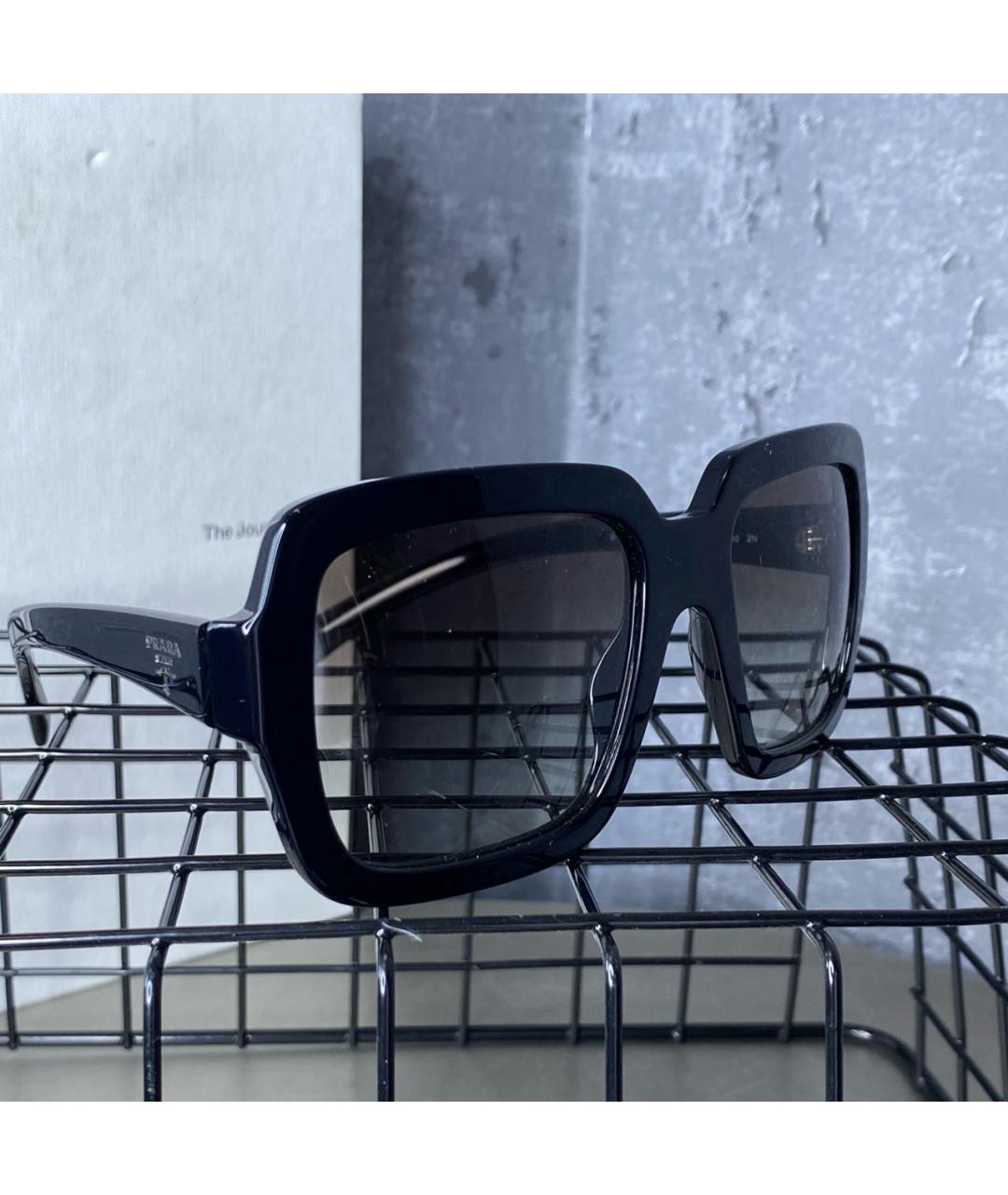 PRADA Черные пластиковые солнцезащитные очки, фото 7