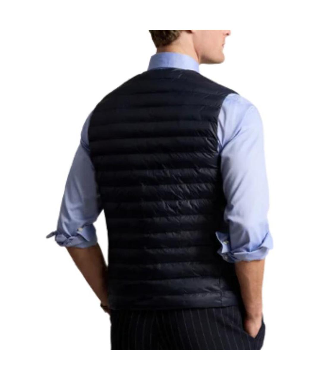 POLO RALPH LAUREN Темно-синий полиэстеровый жилет, фото 3