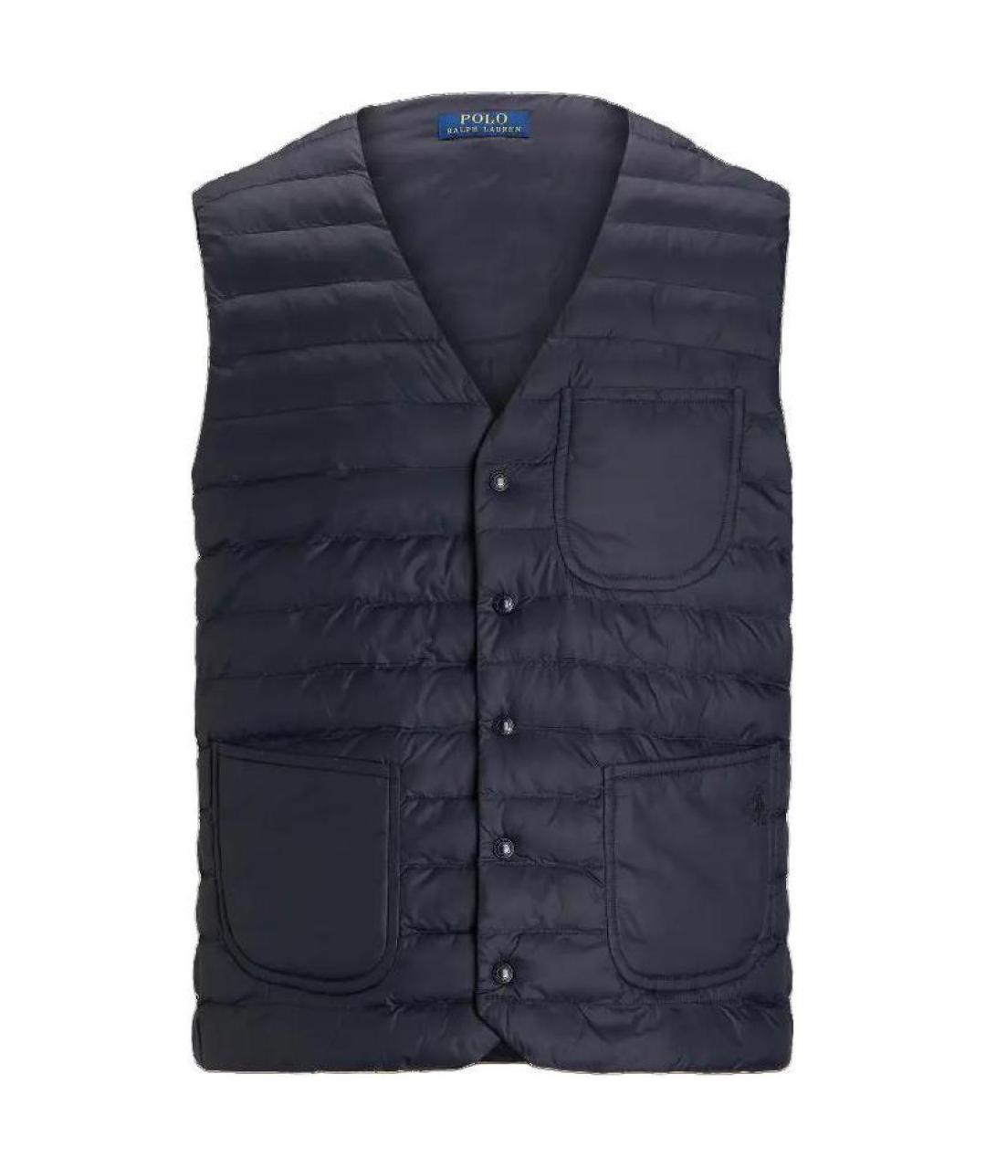 POLO RALPH LAUREN Темно-синий полиэстеровый жилет, фото 1